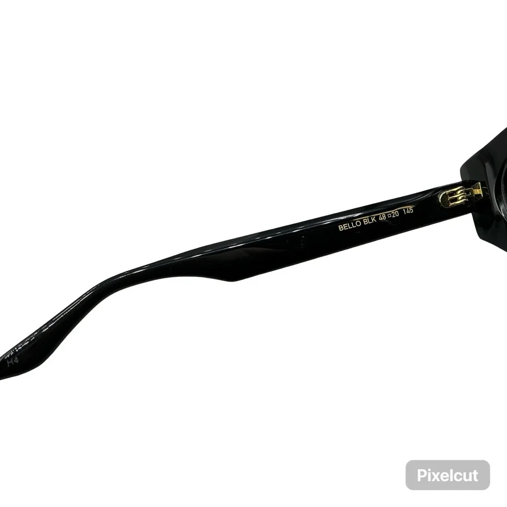 Italia Independent Bello BLK Cat Eye Eyeglasses Black Made in Italy 48-20-145‎
